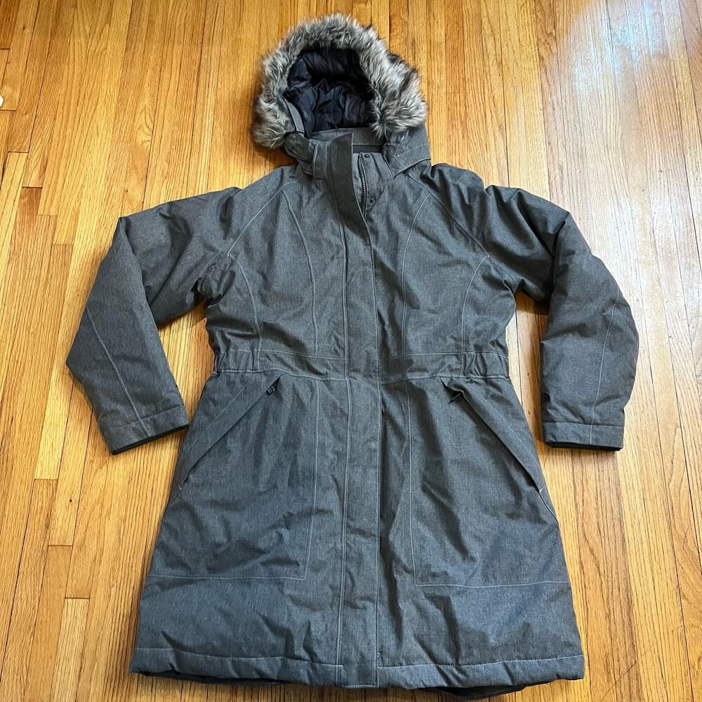 Women's Gray Hooded Parka